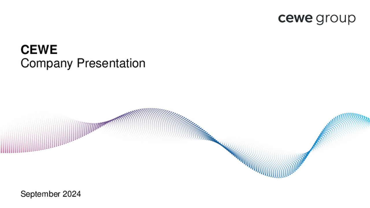 CEWE Company Presentation September 2024