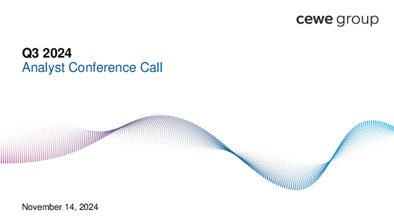 Telefonkonferenz: Ergebnisse Q3/2024