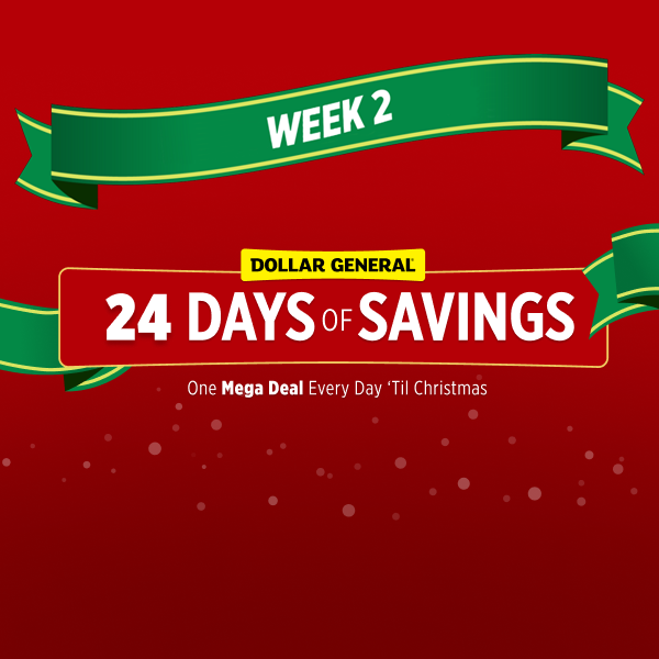 Dollar General Releases Holiday Deals for December 9-14 as Part of DG's 24 Days of Savings