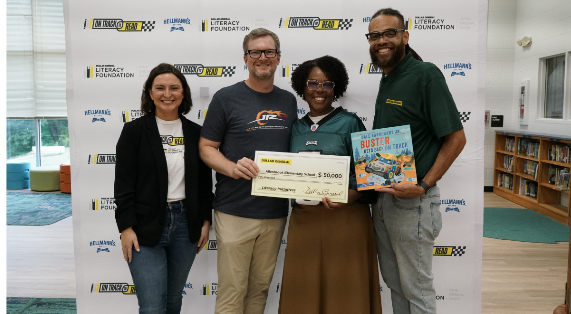 Dollar General, Dollar General Literacy Foundation, Unilever USA and Hellmann’s Host “On Track to Read” Events with Dale Earnhardt Jr. and Justin Allgaier