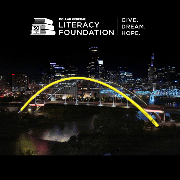 Dollar General Literacy Foundation Lights Nashville Bridge During 30th Anniversary Celebrations