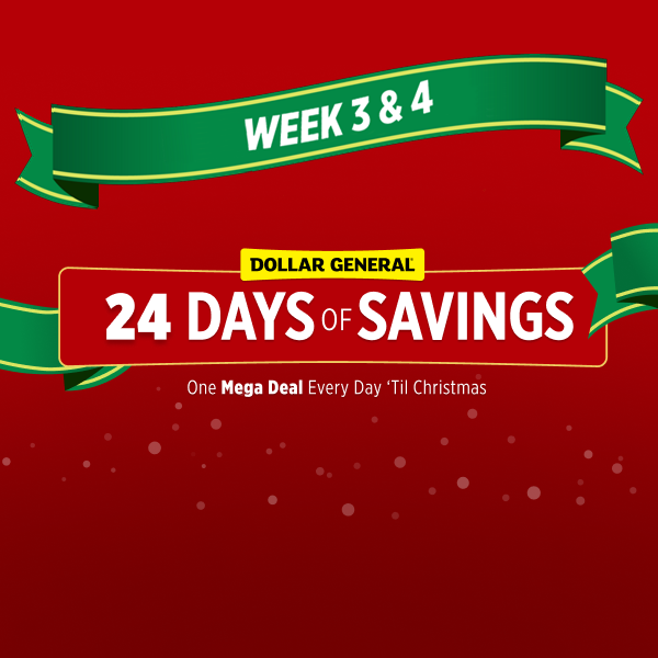 Dollar General Releases Holiday Deals for December 16-24 - Final Days of DG's 24 Days of Savings